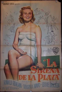 Sexy Virginia Mayo on Pin-up,The Girl From Jones Beach,1 sheet,1949, #10473 - Picture 1 of 1