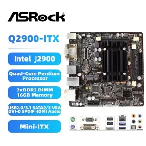 Placa madre ASRock Q2900-ITX Mini-ITX Intel J2900 DDR3 SATA2/3 HDMI DVI-D SPDIF - Imagen 1 de 7