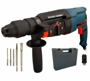 TRAPANO SCALPELLATORE MARTELLO DEMOLITORE 800W 26MM TASSELLATORE 5 ACCESSORI - Foto 1 di 5