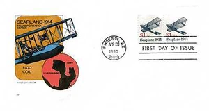 2468 $1. Seaplane coil, Farnam, HF, pair, FDC - Picture 1 of 1