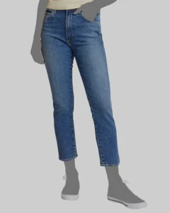 $282 Amo Women's Blue Chelsea Relaxed Slim Fit Crop Jeans Pants Size 30 - Picture 1 of 4