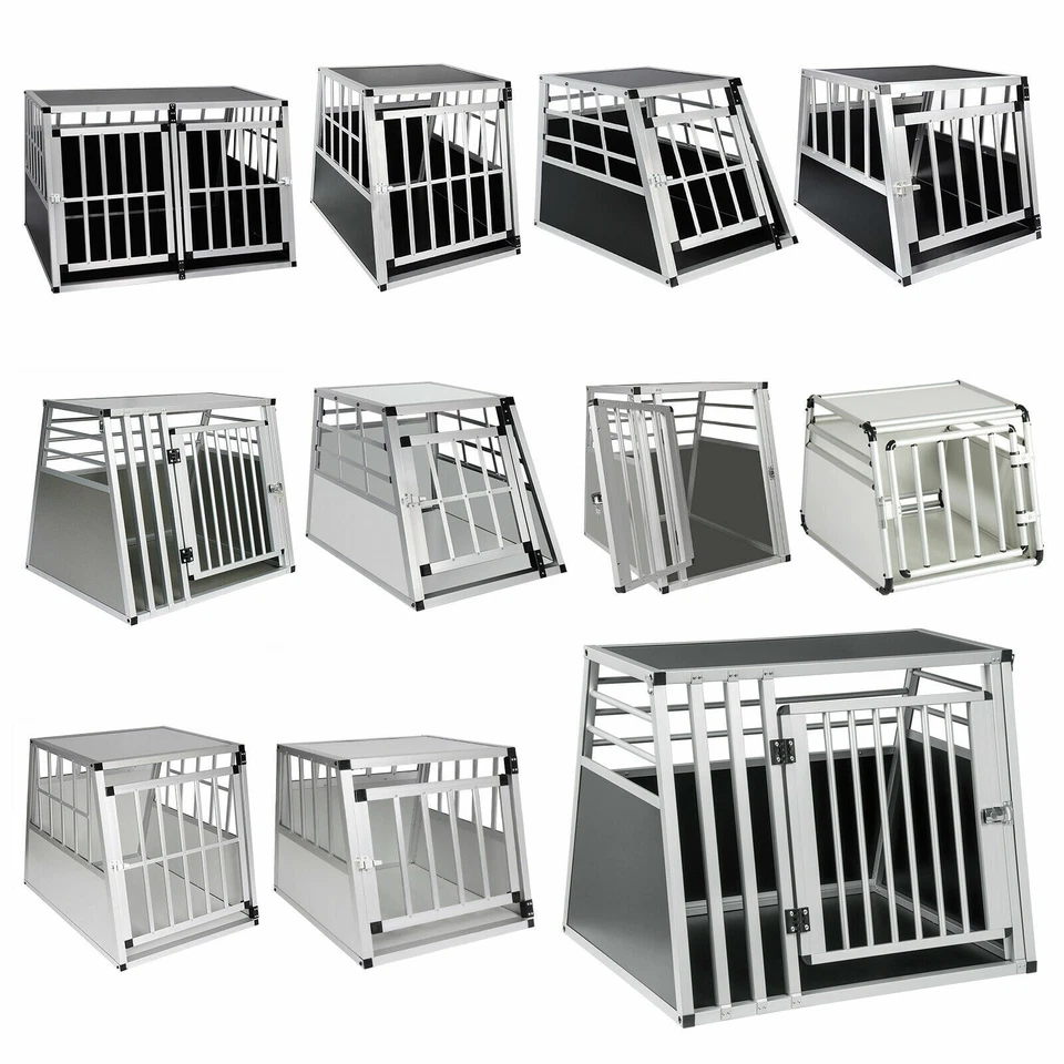 EUGAD Hundebox Transportbox Hundetransportbox Reisebox Gitterbox Alu Auto e1020 - Bild 1 von 4