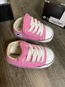 Converse All Star Chuck Taylor Infant Pink High Top Shoes Size 2 - Picture 1 of 8