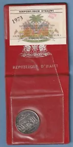 Haiti 1973 Celebration of U.S.A. Independence ~ .925 Silver 25 Gourdes - Picture 1 of 6