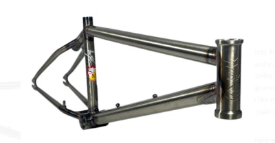 S&M MAD DOG FRAME 990 GLOSS CLEAR RAW 21.75 DOG BMX BIKE BIKES 21.75" LIMITED - Image 1 of 4