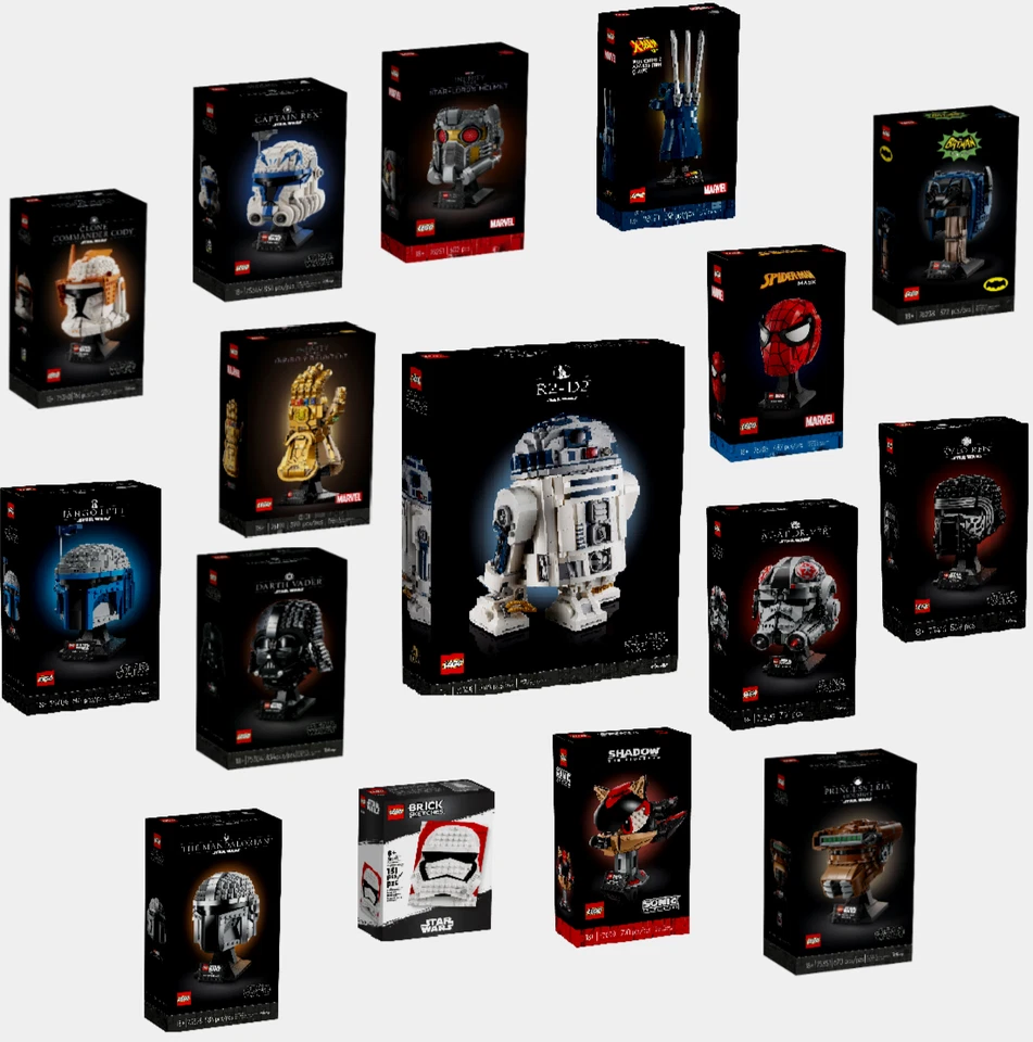 LEGO Helme Büsten Handschuh Maske Star Wars DC Heroes Marvel HELMET COLLECTION - Bild 1 von 1