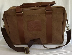 STARDUST RESORT & CASINO Pebblegrain-Leather Suede & Vinyl Weekender Bag / NEW - Picture 1 of 14