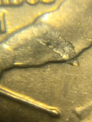 1776-1976 P Bicentennial Quarter Struck Thru Grease And Retained Object - Image 1 of 4