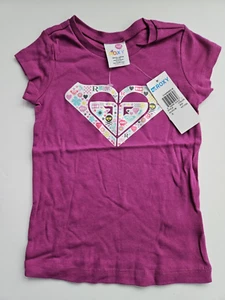 ROXY Little Girls S/4 Teenie Wahine Charm Violet Purple Tee T-Shirt NWT - Picture 1 of 3
