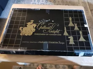 Vintage Terrific Shape Staunton Gallant Knight Chess Set - Picture 1 of 3