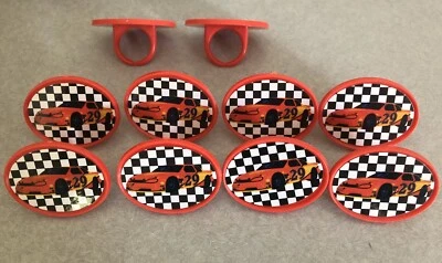 NUEVO 28 piezas Coches Taza Pastel Anillos Topper Cumpleaños Graduación Fiesta Goody Bag Favor Foto 1 de 2