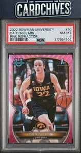 Caitlin Clark 2022-23 Bowman University Chrome #50 Pink PSA 8 NM-MT Hawkeyes - Bild 1 von 2