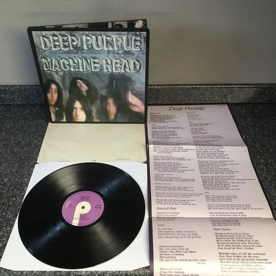 LP VINYL DEEP PURPLE MACHINE HEAD TPSA 7504 UK 1ST PRESS 1972 & POSTER VG+/VG+ - Image 1 of 4