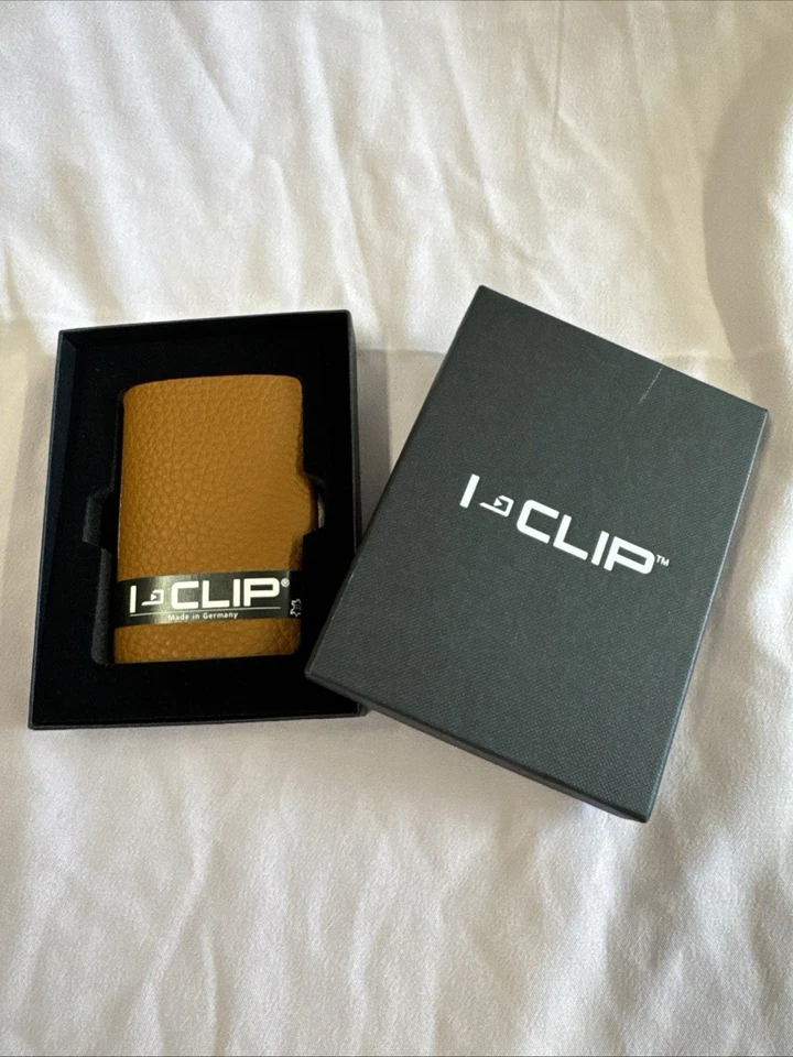 I-CLIP Original Mini Geldbörse mit Geldklammer in hellbraun - Bild 1 von 1