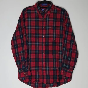 Sir Pendleton Hemd Herren M Schurwolle Royal Stewart Tartan rot kariert Flanell - Bild 1 von 7