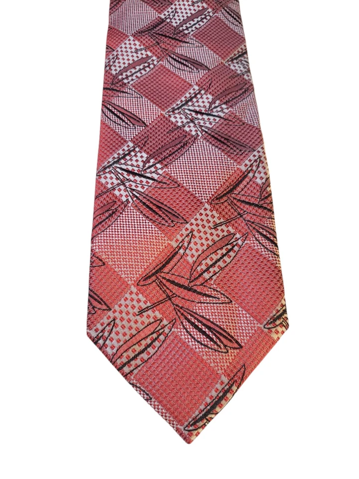 Corbata de diseñador Venturi Uomo para hombre de lujo roja blanca negra geométrica floral Foto 1 de 4