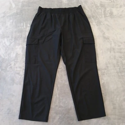 Pantalones cargo Old Navy para mujer grandes negros elegantes bolsillos para secar 34x26,5 Foto 1 de 4