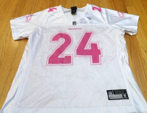 WOMEN'S NFL TEAM APPAREL CANCER AWARENESS DENVER BRONCOS CHAMP BAILEY JERSEY XL - Picture 1 of 5