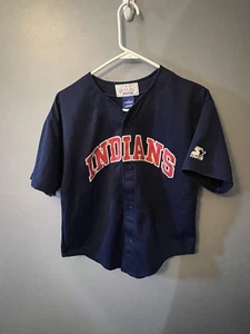 Rara maglia vintage Kenny Lofton Cleveland Indians starter cucita giovane L - Foto 1 di 5