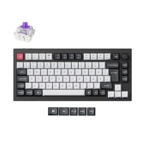 Keychron Q1 HE schwarz/weiß DE-Layout Gateron Doppelschiene magnetisch Q1H-M1-DE - Bild 1 von 3