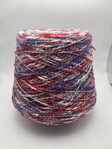 Yarn Cone Knitting Color: Red, White & Blue 2 Pounds - Picture 1 of 5