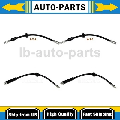 4x Brake Hose Front Rear For Fiat 500X 1.4L 2017-2018 Jeep Renegade 1.3L 2019 - Image 1 of 4