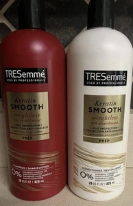 2 shampoo/balsamo TRESEMME alla cheratina liscia senza peso 28 oz - Foto 1 di 4
