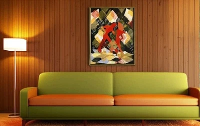 Vintage Mid Century 1969 Impressionist Disco Dancing Painting by McGovern Signed - Image 1 of 4