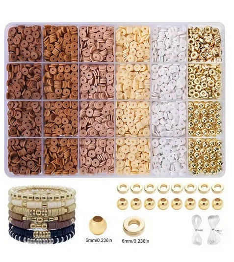 Perlen Set zum Armbänder Selber Machen,  Bastelset für Mädchen 2000St - Bild 1 von 1