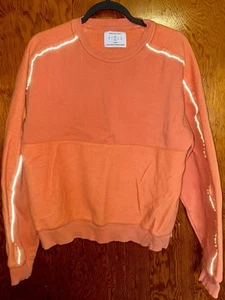 Sudadera Urban Outfitters Reflectante Naranja Bloque Cuello Redondo Talla Mediana - Imagen 1 de 4
