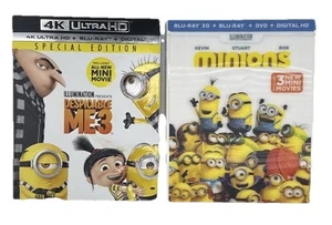 Despicable Me 4K Ultra HD 3 & Minions (Bluray Bundle Lot) - Picture 1 of 4