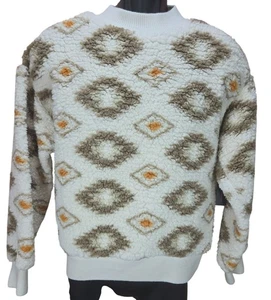 No Boundaries Girls Aztec Pattern Sherpa Pullover Sweater Large (11-13) - Picture 1 of 8