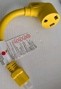 30 Amp to 15 Amp 110V RV Adapter Cord 18 Inch NEMA 5-15P Male to TT-30R Female P - Bild 1 von 3