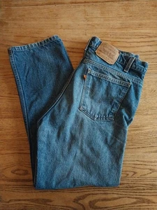 Vintage Levis 505 Herrenjeans Größe 36 x 29 normale Passform mittlere Waschung orangefarbenes Etikett hergestellt in den USA - Bild 1 von 12