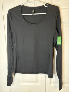 Gap Fit M sportliches schwarzes Langarm-Top für Damen neu Training Medium Stretch neu mit Etikett - Bild 1 von 6