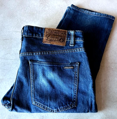 Volcom Vorta Jeans Slim Fit Dark Wash Blue Jeans Mens 30 x 30 Excellent Clean - Image 1 of 4