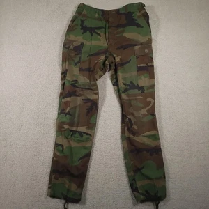 Vintage US Military BDU Pants Mens Medium Regular Woodland Camo Cargo 90s - Picture 1 of 18