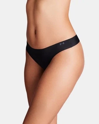 Paquete de 3 tangas Under Armour Pure Stretch No Show para mujer - XS - negras Foto 1 de 4