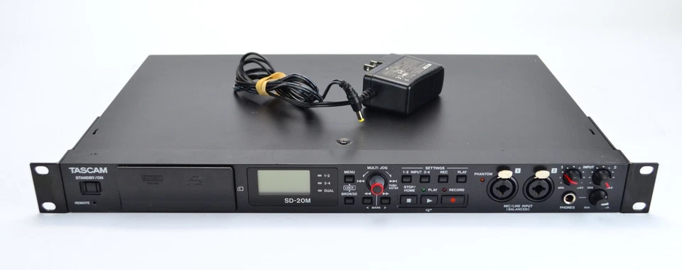 Tascam SD-20M Solid State Recorder SD Card 1U Rack Mount 4 Track 48v Phantom - Image 1 of 4
