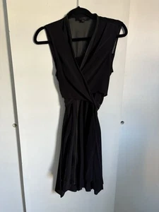 Allsaints 100% Silk Dress Jayda Black US 4 - Picture 1 of 6