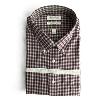 Roundtree & Yorke Gold Label Men's 18/35 Fitted Button-Down Dress Shirt NEW - Image 1 of 4