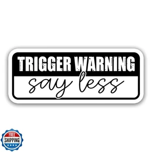 STICKYAME (3pcs) Trigger Warning Stickers, Say Less Stickers, Water Assistant - Afbeelding 1 van 5