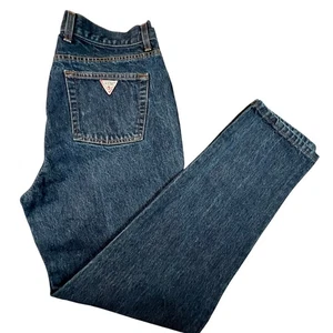 Vintage 90's GUESS Jeans High Waist Mom Jeans Size 34 (Actual 32X31) Denim Retro - Picture 1 of 8