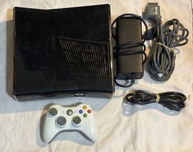 Xbox 360 S Black Bundle &ndash; Controller + AV/Power &ndash; Tested