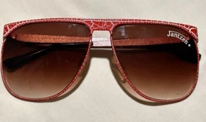 Vintage Jantzen Aviator Sunglasses Red Speckled Frame Sun Glasses Nice Pre Owned - Picture 1 of 12