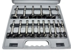 16pc Forstner Drill Bit Set Woodworking Hole Saw Set 1/4" - 2-1/8" - Picture 1 of 4