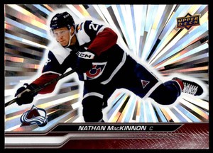 2023-24 UPPER DECK OUTBURST SILVER PARALLEL NATHAN MACKINNON COLORADO AVALANCHE