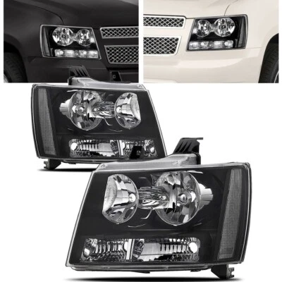 Conjunto de faros para Chevrolet Suburban Tahoe Avalanche 2007-2014 Foto 1 de 4