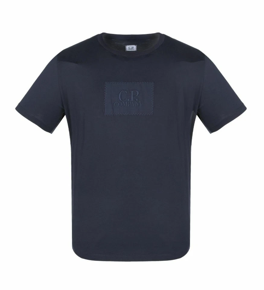 C.P. Company Camiseta De Hombre Con Logo Bordado Azul Marino - Imagen 1 de 2
