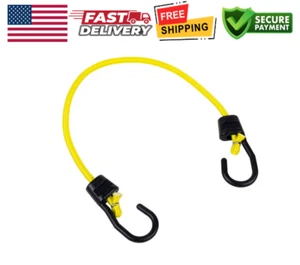Keeper 24 in Yellow Ultra Bungee Cord with Hooks Heavy Duty Elastic Strap - Picture 1 of 8